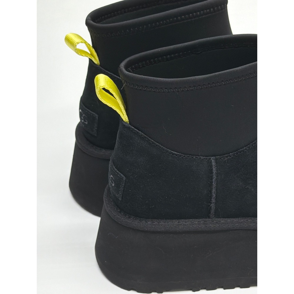 UGG Classic Dipper Platform Boots Black Suede Neoprene 1168170 Womens 6 NWOB - Picture 4 of 12